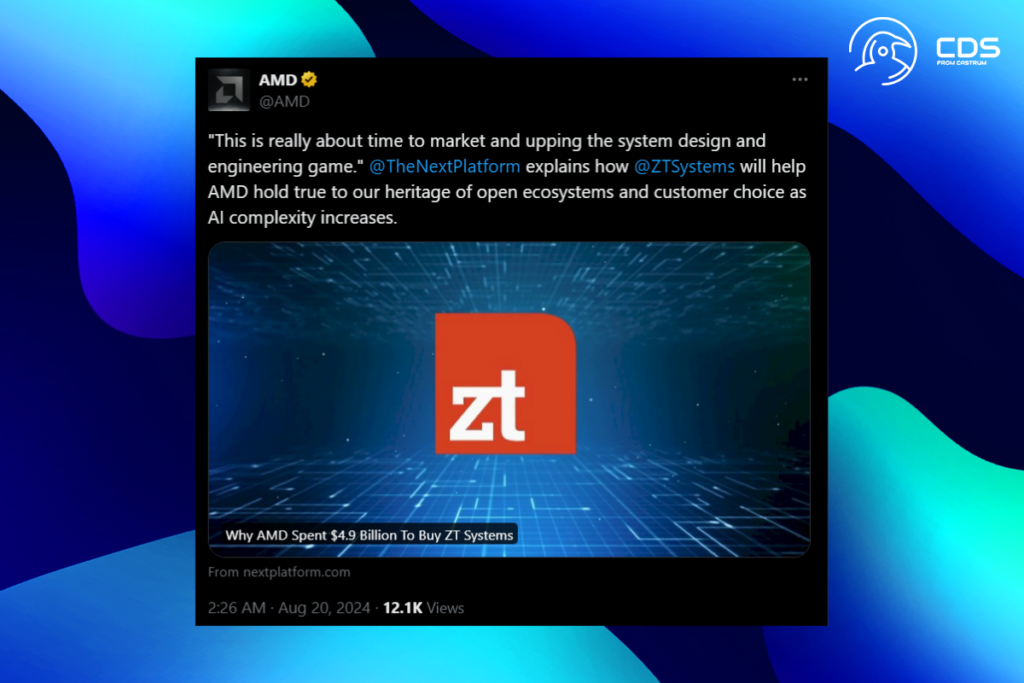 AMD Acquires ZT Systems: Strengthens AI Server Systems with ZT Systems